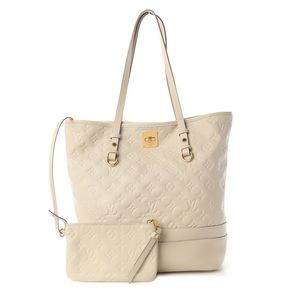 Authentic Louis Vuitton tote and pouch